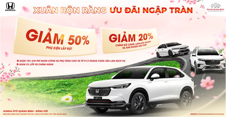 Chương trình ưu đãi Dịch vụ tại Honda Quảng Bình tháng 2/2025