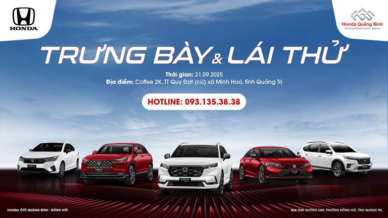 SỰ KIỆN LÁI THỬ XE HONDA – TRẢI NGHIỆM THẬT, CẢM NHẬN KHÁC BIỆT TẠI MINH HÓA