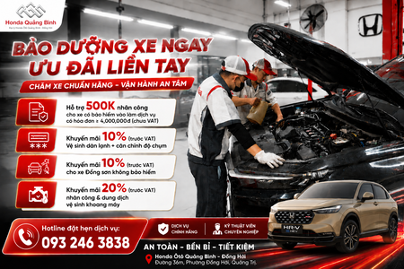 THÁNG 7 CHĂM XE NGAY - ƯU ĐÃI LIỀN TAY TẠI HONDA ÔTÔ QUẢNG BÌNH