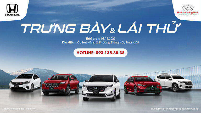 TRẢI NGHIỆM LÁI THỬ HONDA NGAY TẠI ĐỒNG HỚI