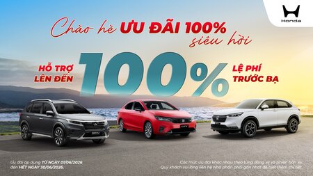 ƯU ĐÃI 100% SIÊU HỜI - CHÀO HÈ RỰC RỠ CÙNG HONDA Ô TÔ QUẢNG BÌNH